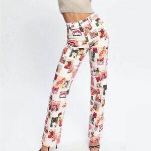 Reformation Multicolor Comic Print Jeans
